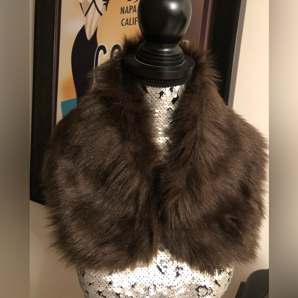 Faux MINK Fur Scarf in Chocolate Brown (New!)